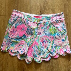 Lilly Pulitzer Buttercup Scalloped Knit Shorts